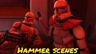 All Commander Hammer scenes - The Clone Wars