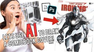 Creating a comicbook cover with AI - Timelapse