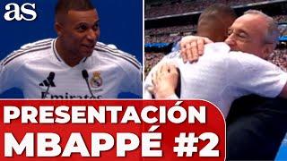 KYLIAN MBAPPÉ, PRESENTACIÓN COMPLETA #2 : "HALA MADRID", DISCURSO PRESENTACIÓN, BESO ESCUDO...