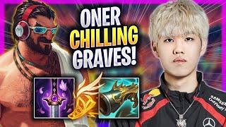 ONER CHILLING WITH GRAVES! - T1 Oner Plays Graves JUNGLE vs Nocturne! | Season 2024