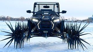 RZR on Reaper Wheels digs up Frozen Lake