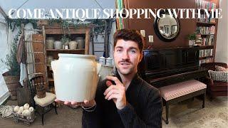 COME ANTIQUE SHOPPING WITH ME & UPHOLSTERING A PIANO STOOL &  OKA HAUL | VLOG