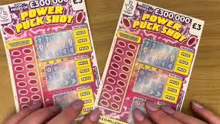 Power Puck Shot £3 winning Scratch Cards!  UK National lottery Scratch Off Tickets