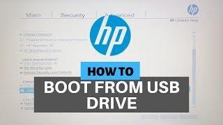 HP Laptop BIOS Settings to Boot Windows 10 11 from USB Flash Drive