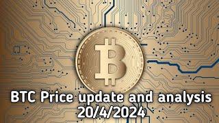 Bitcoin price update and analysis 20/4/2024