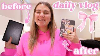 vlog: kindle makeover + bookish haul  *day in the life* 2025