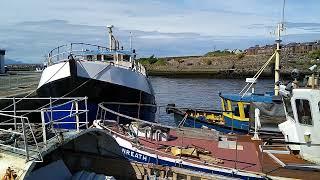 Girvan Harbour with fishing boats