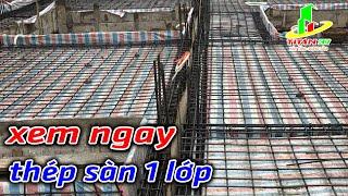 Thép sàn 1 lớp nhà phố 2 tầng