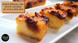 A Must-Try for Any Kueh Lover: How to make Baked Tapioca Cake with Chunks of Palm Sugar