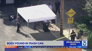 Woman's body found in trash can in Los Angeles County