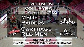 Carthage Men's Volleyball vs. MSOE 2017_3_1