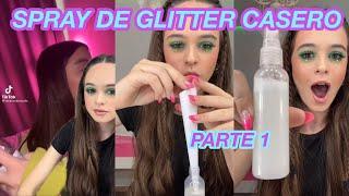 HACIENDO SPRAY DE GLITTER CASERO PARTE 1 