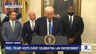 LIVE: Pres. Trump hosts event in the Oval Office celebrating law enforcement