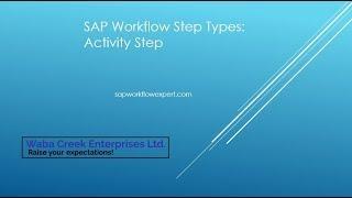 SAP Workflow Activity Step Tutorial