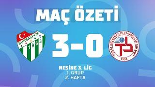 MAÇIN ÖZETİ | Nesine 3. Lig 1. Grup | Bursaspor 3-0 Tokat Belediye Plevne Spor