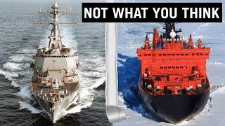 Why Military Ships are Gray and Icebreakers Red?