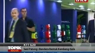 TOPIK ANTV KTT G20, Patung Bendera dengan Tekstur Kembang Gula