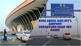 Driving Tour @ King Abdulaziz Int'l Airport Departure Drop off Point, Jeddah | 4K