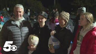 Bentonville church hands out Thanksgiving meal kits to families in need