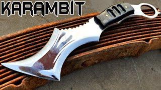 Forged Tactical Karambit Knife out of junk - Knife Making