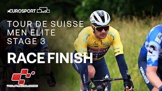 "WORTHY WINNER"  | Tour de Suisse Stage 3 Race Finish | Eurosport Cycling