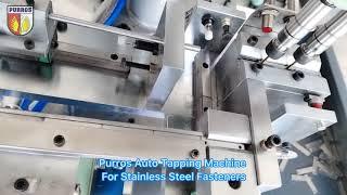 Fully Automatic 2 Spindles Tapping Machine For Stainless Steel Fasteners - Purros Machinery