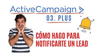 Automatización con notificación de Lead Scoring en ActiveCampaign