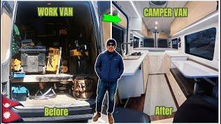 '' FROM WORKHORSE TO TINY HOME ON WHEELS: DIY Camper Van Conversion" TIMELAPSE