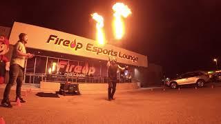 Epic Fire Staff Spinning At Fire Up E-Sports Lounge