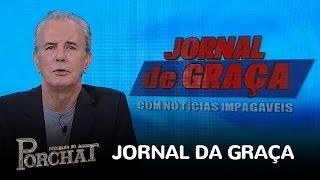 Porchat testa seriedade de Celso Freitas no "Jornal de Graça"