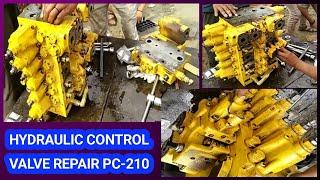 Hydraulic Control Valve Repair ii Control Valve Seal Change Kamatsu Pc   ii Excavator Control Valve,