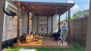 DIY Deck and Covered Pergola Build - How I Built by Myself