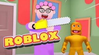 Escape Grandma! Roblox Obby Let's Play Video Games with Fuzzy Puppet