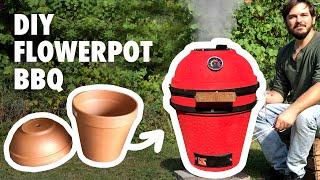 DIY Kamado BBQ grill  - from Flowerpots