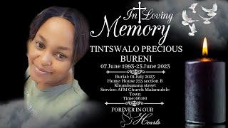 FUNERAL SERVICE OF TINTSWALO PRECIOUS BURENI