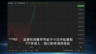 即使ETF获批，比特币的价格也不会立即出现大幅上涨，可能会修正至3.2万美元? #bitcoin #etf
