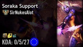 Soraka Support vs Thresh - SirNukesAlot - EUW Challenger Patch 6.8