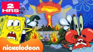 Les plus grosses CATASTROPHES de Bob l'éponge à Bikini Bottom  | Compilation de 2 hrs | Nickelodeon