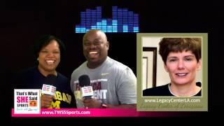 Nicole Monique of TWSSSports with Linda Melancon on Tom Benson Saints Saga