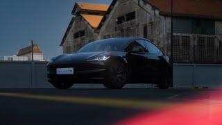 Tesla model 3 2024 Black Edition Cinematic Footage