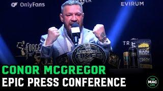 Conor McGregor cuts EPIC Press Conference: "Eddie Alvarez, SHUT Jeremy Stephens UP!"