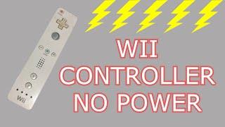 Wii controller not powering on - FIXED