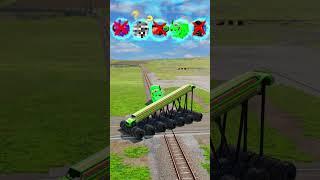 Evil Popular Trains VS Big and Small Cringe McQueen Cars: Who wins? - BeamNG.drive