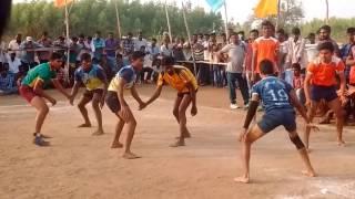 KABADDI GAMES ARE HELD FOR CHINNA GATTU JATHARA AT NALLABANDA GUDEM NEAR TO KODADA