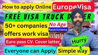 Apply free visa truck driver/ How to apply online to get free visa simple step