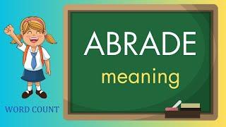 ABRADE meaning in English | Improve Vocabulary | #vocab #speakingenglish #upsc #vocabularyenglish