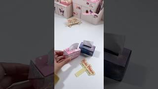 DIY mini tissue box #diy #craft #papercraft #easy #shorts #shortvideo