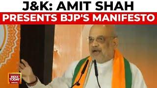 Amit Shah Releases BJP's Manifesto For Jammu And Kashmir Assembly Elections| India Today