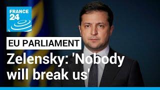 Standing ovation as Zelensky tells European Parliament to ‘prove you are with' Ukraine
