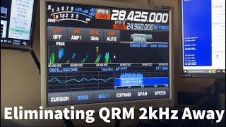 Eliminating QRM 2kHz Away #hamradio #hf #ssb #qrm #rfi